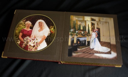 Traditional handmade leather wedding album Handmade leather wedding album for sale, Derbyshire