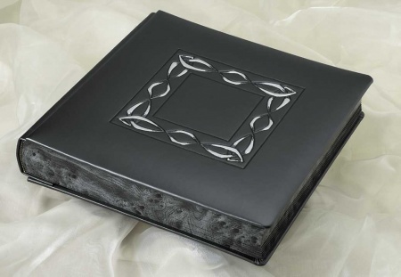 Traditional bookbound leather wedding album for sale, Derbyshire